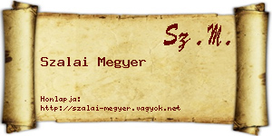 Szalai Megyer névjegykártya